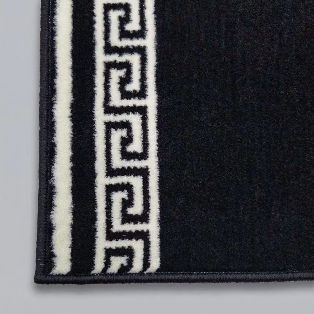 runrug Key Stair Runner Carpet in Black, W: 70 cm, L: 540 cm – 7
