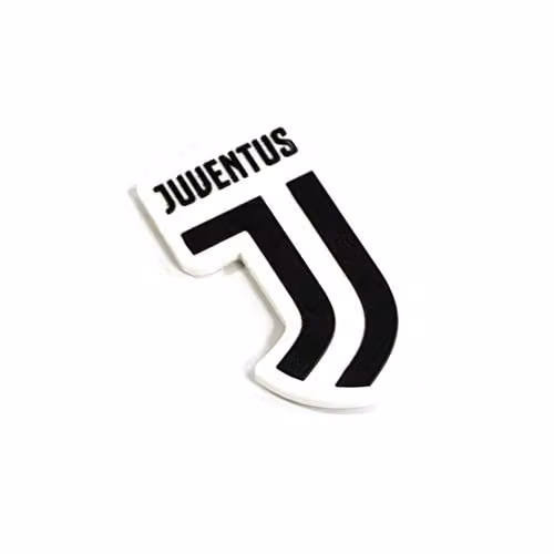 Juventus FC Crest Adhesive Fridge Magnet in White and Black – 1