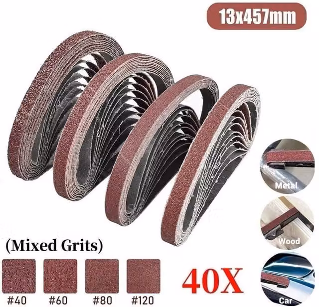 SPETLEK Pack of 40 Brown Sanding Belts – 1
