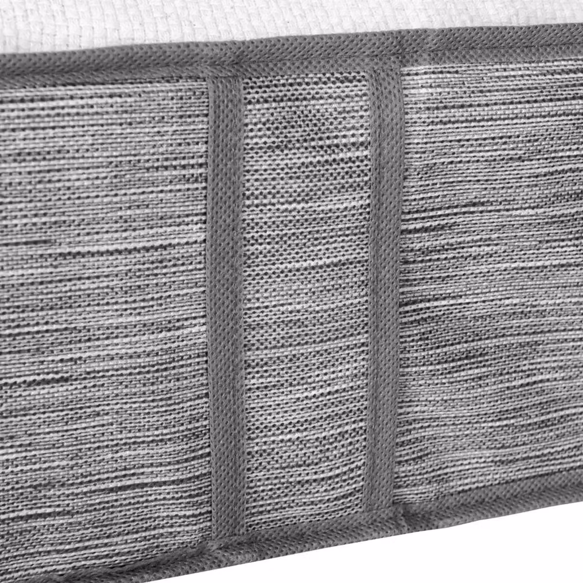 LIVIVO Set of 2 Grey Linen Underbed Storage Bags with Window and Handles – 3