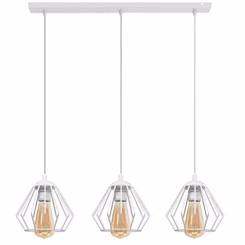 Netlighting Agat Straight Bar Pendant Ceiling Light, White, 65 cm