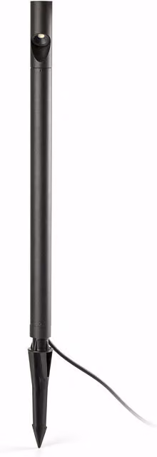 Faro Bezel Black LED Ground Spike Lamp, 8W, 2700K Warm White, IP65, Matt Black Aluminium