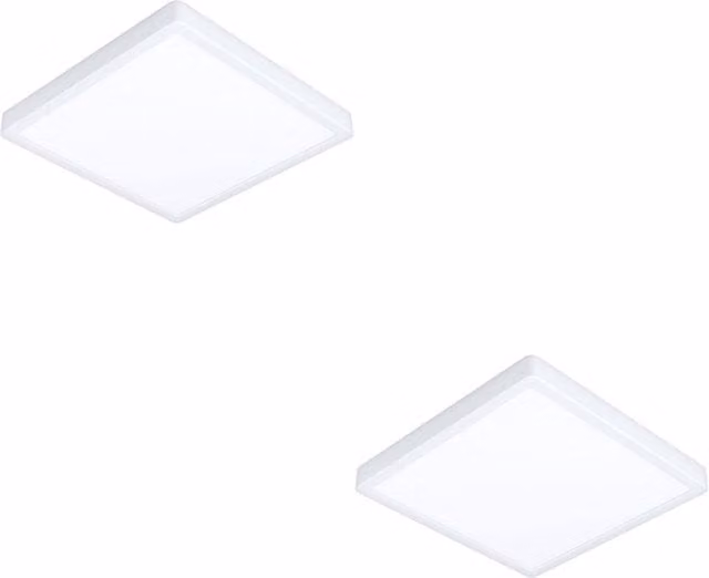 Loops 2 Pack White Square LED Ceiling Lights for Modern Indoor Use
