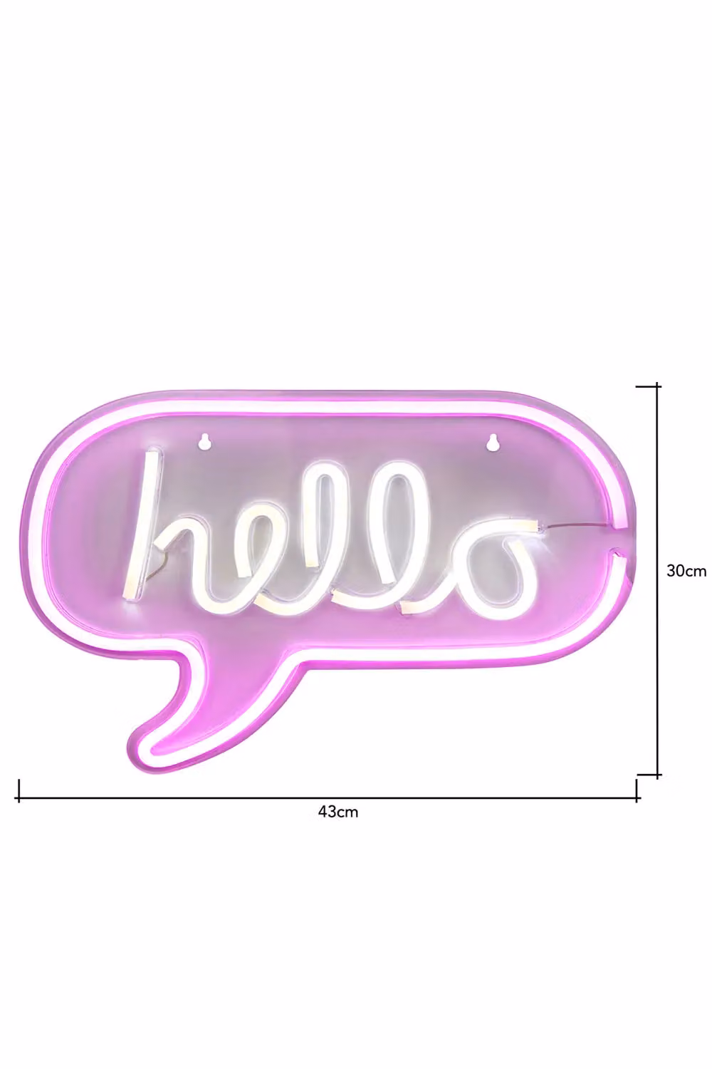 BHS Lighting Glow Hello Neon White Wall Light – 2