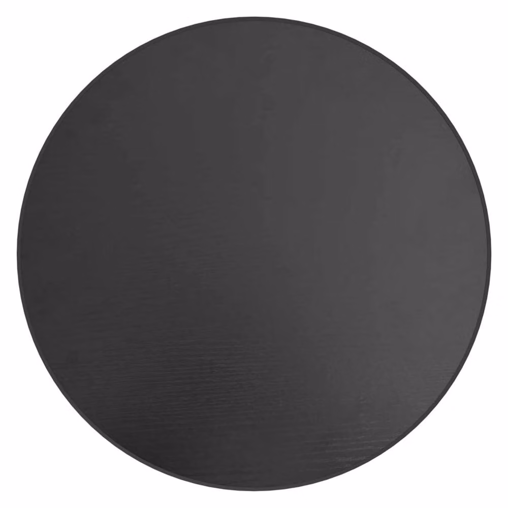 Berkfield Home Round Black MDF Tea Table, Diameter: 35 cm – 4