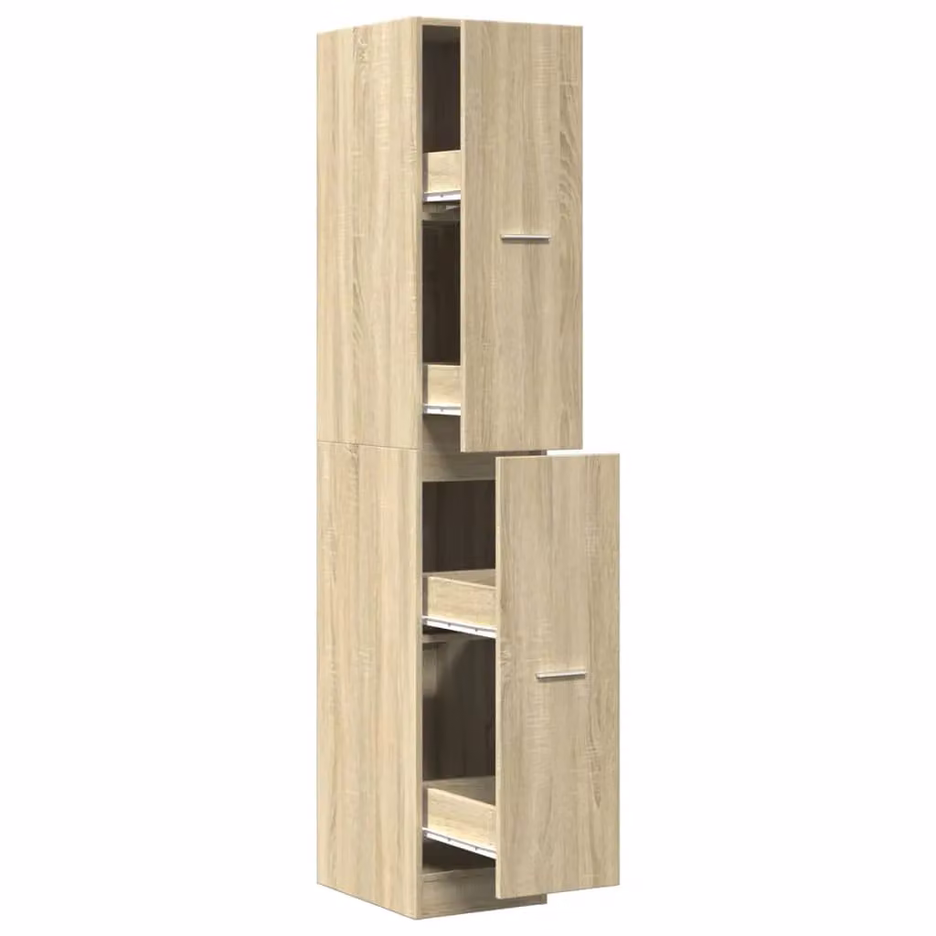 Berkfield Home Apothecary Cabinet in Sonoma Oak Brown, W/D/H: 30 x 30 x 174.5 cm – 2