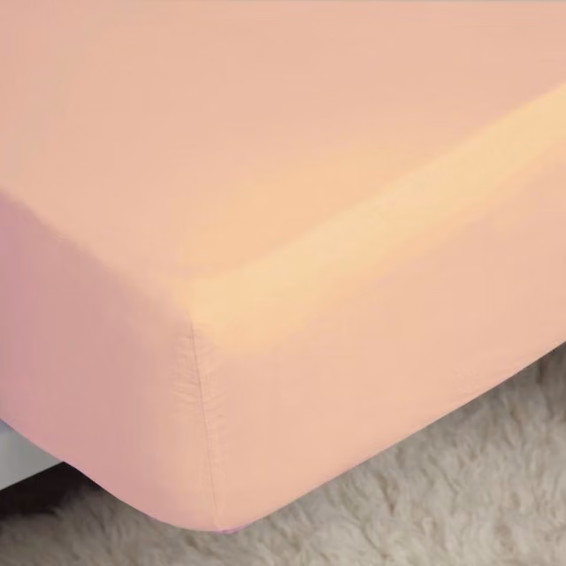 Belledorm 200 Thread Count Cotton Percale Extra Deep Fitted Sheet, Pink, Single, W/D/H: 90 x 200 x 38.1 cm