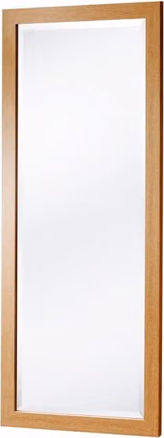 Yearn Slim Framed Full Length Bevelled Mirror in Brown