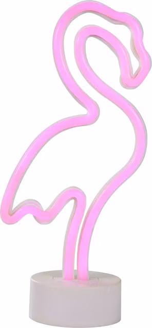 Litecraft Glow Flamingo LED Neon Table Lamp in Pink