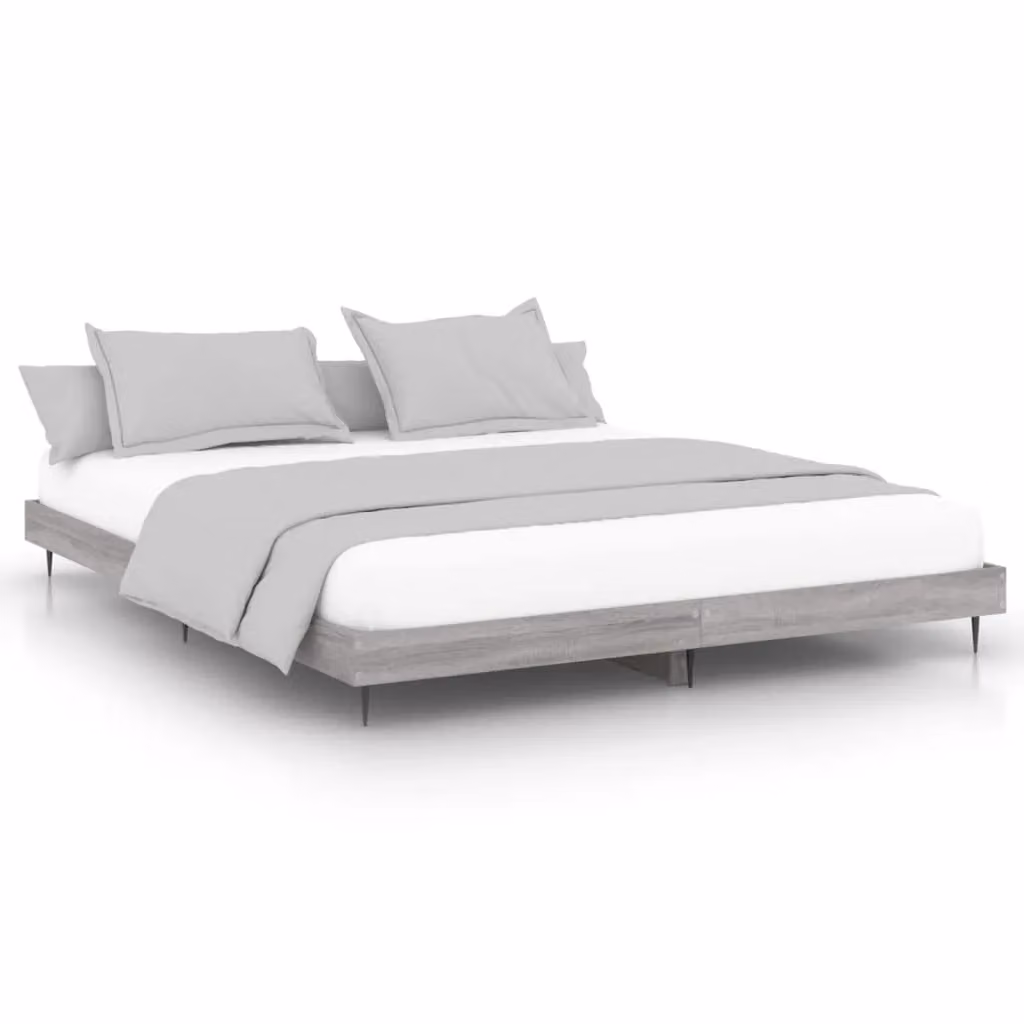Berkfield Home Small Double Bed Frame in Grey Sonoma, W/D/H: 120 x 200 cm – 2