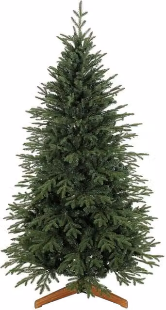 HOMCOM 180 cm Artificial Christmas Tree with Solid Pine Wood Stand, Green – 1