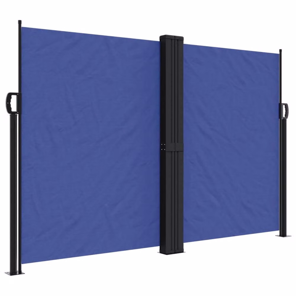 Berkfield Home Retractable Single Side Awning in Blue Polyester, W/H: 600 x 160 cm – 2