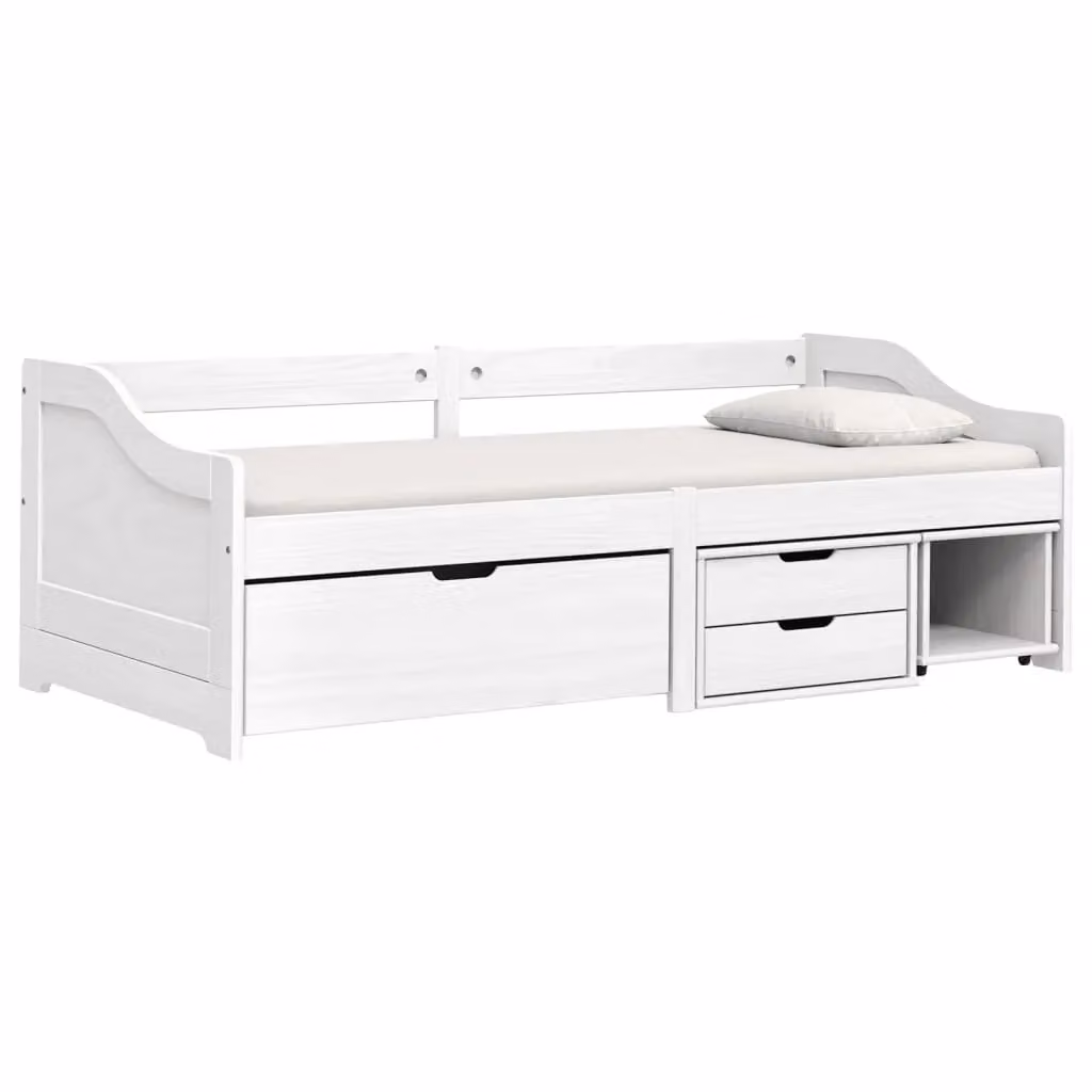 Berkfield Home IRUN Day Bed with 3 Drawers in White Solid Pine Wood, W/D/H: 90 x 200 cm – 2