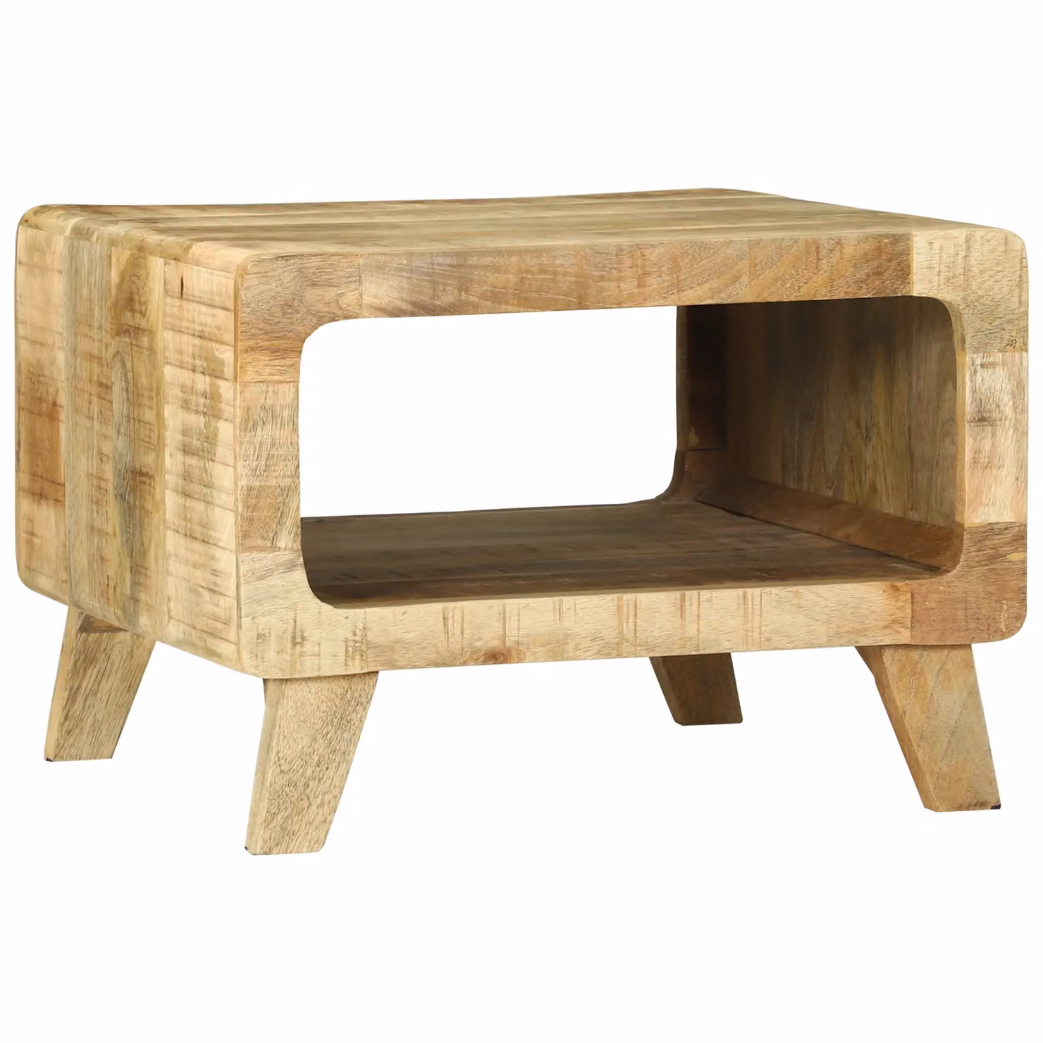 Berkfield Home Rustic Mango Wood Coffee Table, Brown, W/D/H: 50 x 50 x 35 cm – 2