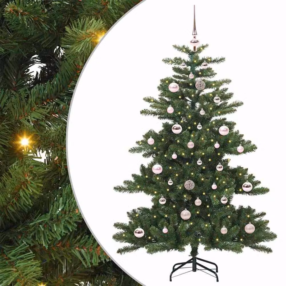 Berkfield Home Elegant Green Artificial Hinged Christmas Tree with 150 LEDs, Height: 150 cm – 2