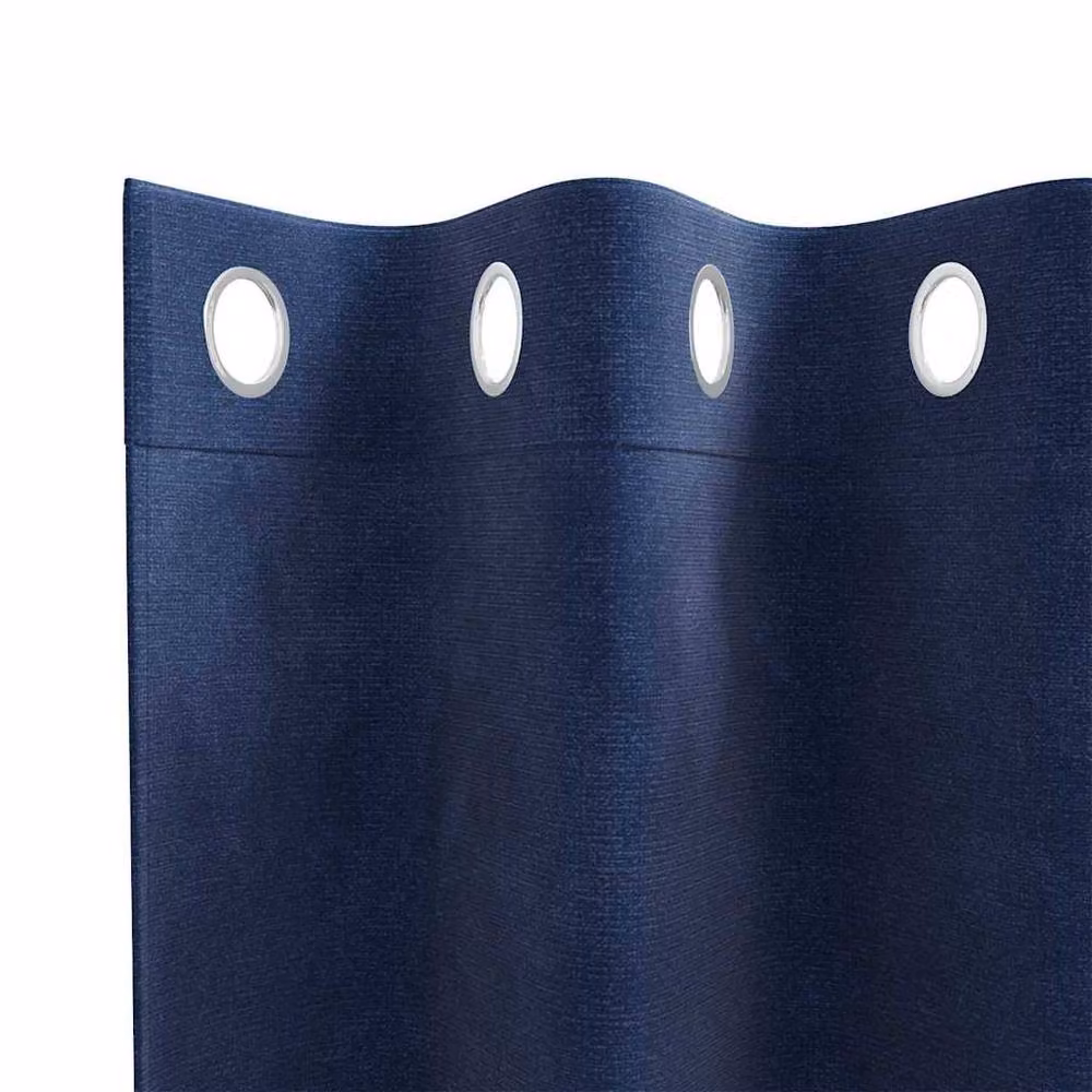 Berkfield Home Dark Blue Velvet Blackout Curtains with Eyelets, 2 Pack, W: 140 cm x H: 225 cm – 5