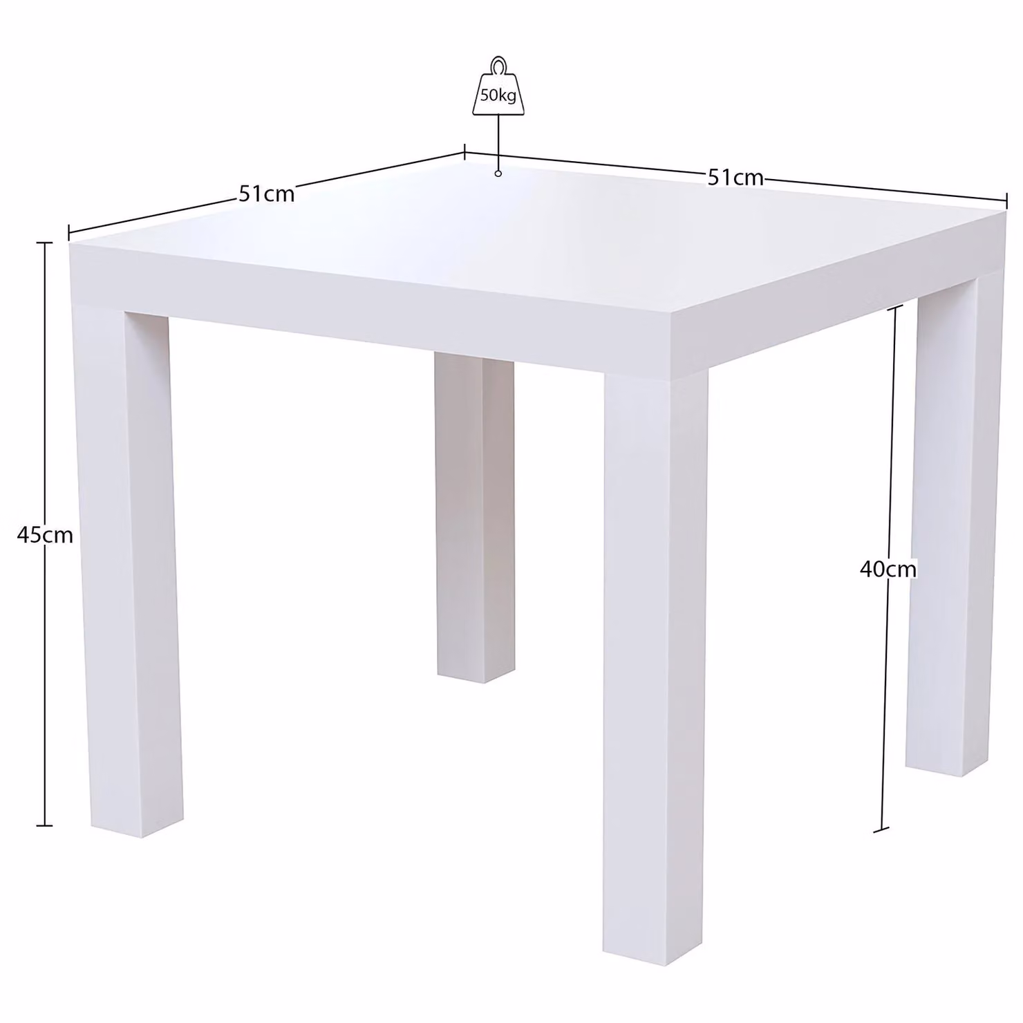 Vida Designs Beeston Side Table and Coffee Table in White – 2