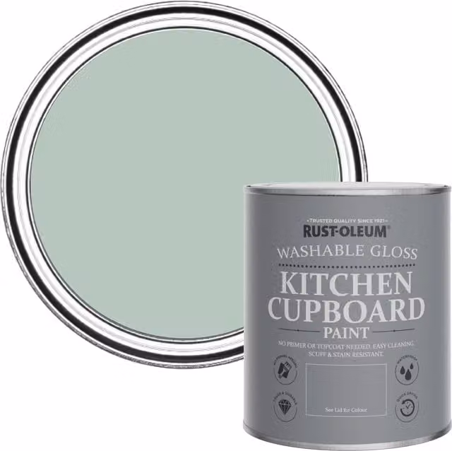 Rust-Oleum Kitchen Cupboard Paint in Gloss Finish, Green, 0.75 l