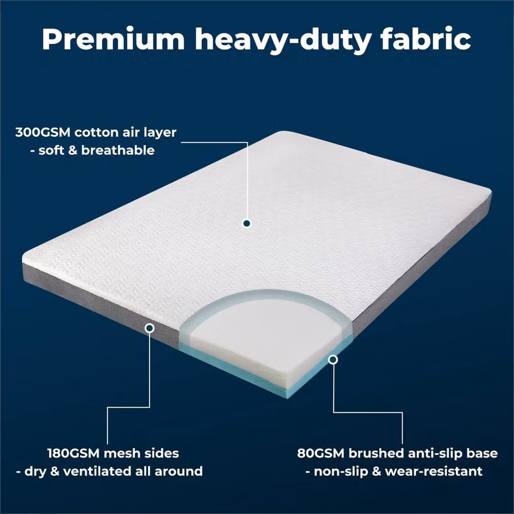 Nordara White Memory Foam Orthopaedic Mattress, W/D/H: 140 x 190 x 8 cm – 3