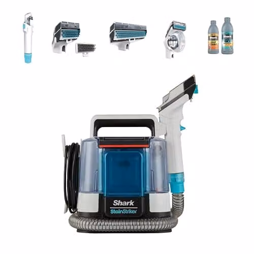 Shark StainStriker Pet Stain and Spot Cleaner in White, Turquoise and Blue