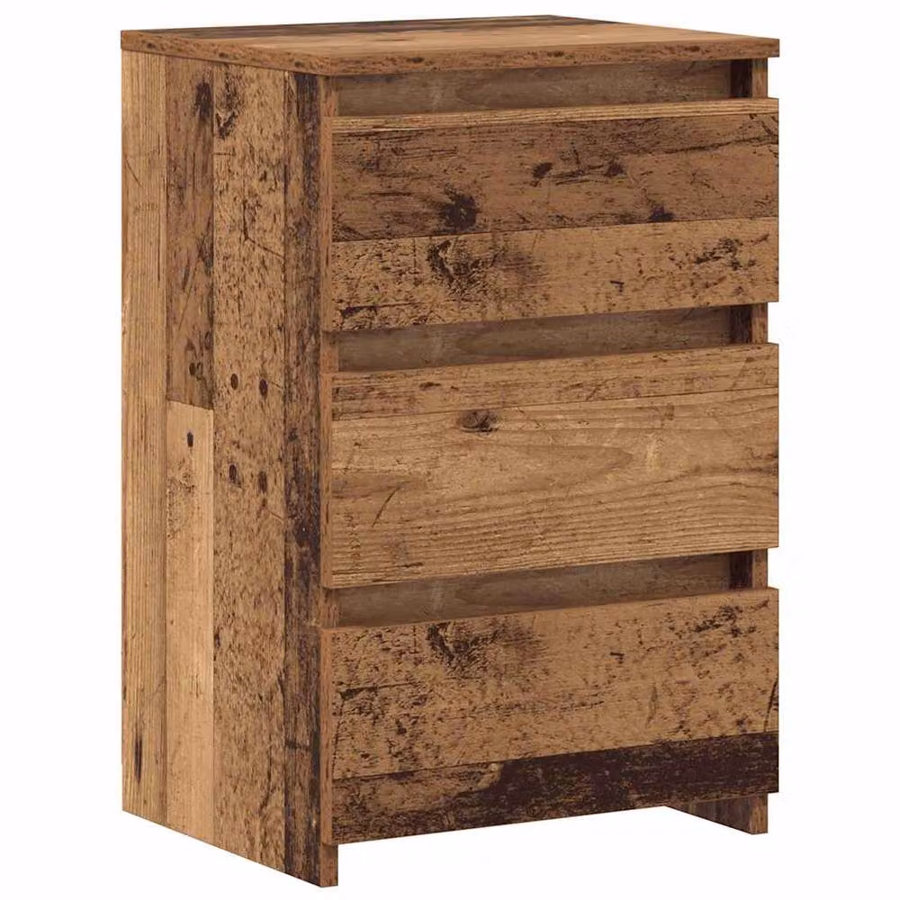 Berkfield Home Elegant Bedside Cabinets, 2 Piece Set, Brown Old Wood, W/D/H: 40 x 35 x 62.5 cm – 3