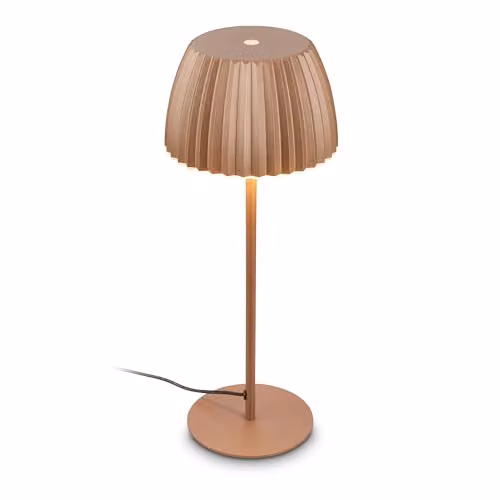 Briloner Brown LED Table Lamp with Touch Control, Dimmable Warm White Light, W/D/H: 14.3 x 14.3 x 36 cm