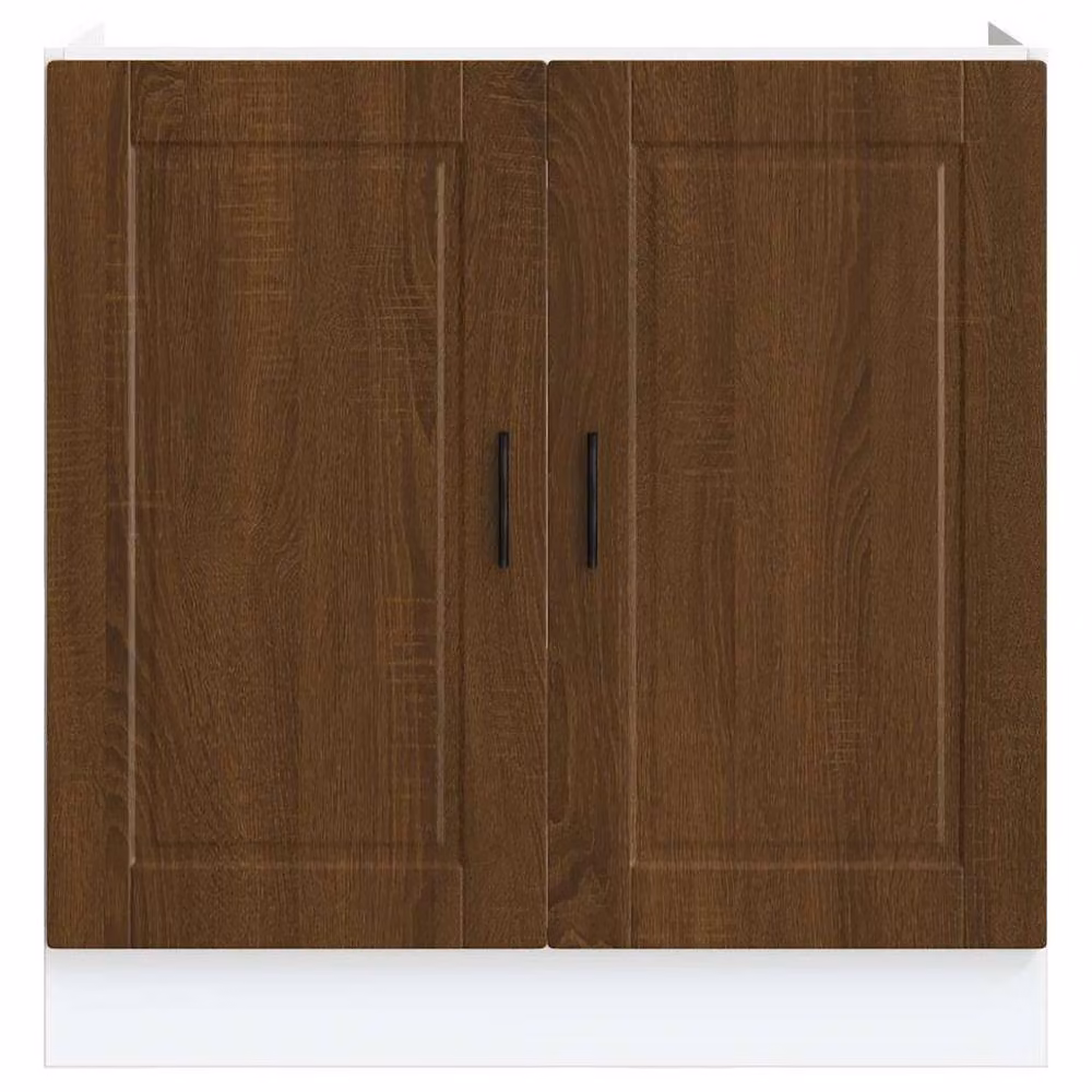 Berkfield Home Porto Sink Base Cabinet in Brown Oak, W/D/H: 80 x 46 x 81.5 cm – 3