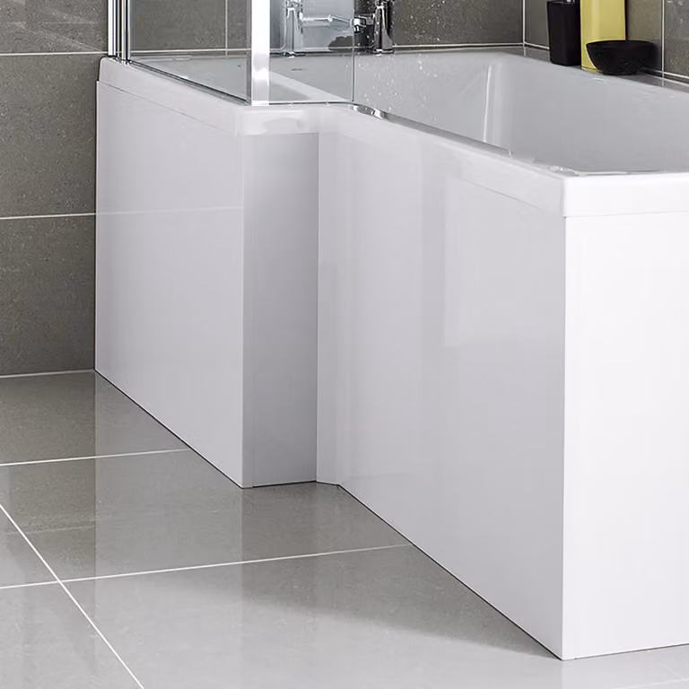 Royal Bathrooms L Shaped Acrylic Bath Front Panel, White, 170 cm