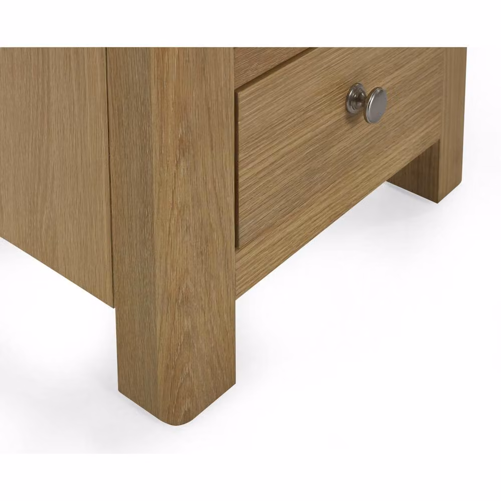 Cheshire Premium Hudson Limed Oak 3 Drawer Bedside Unit in Brown – 3