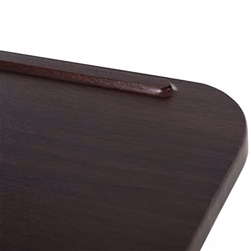 HOMCOM Height Adjustable C-Shaped Overbed Table with Castors, Brown – 4