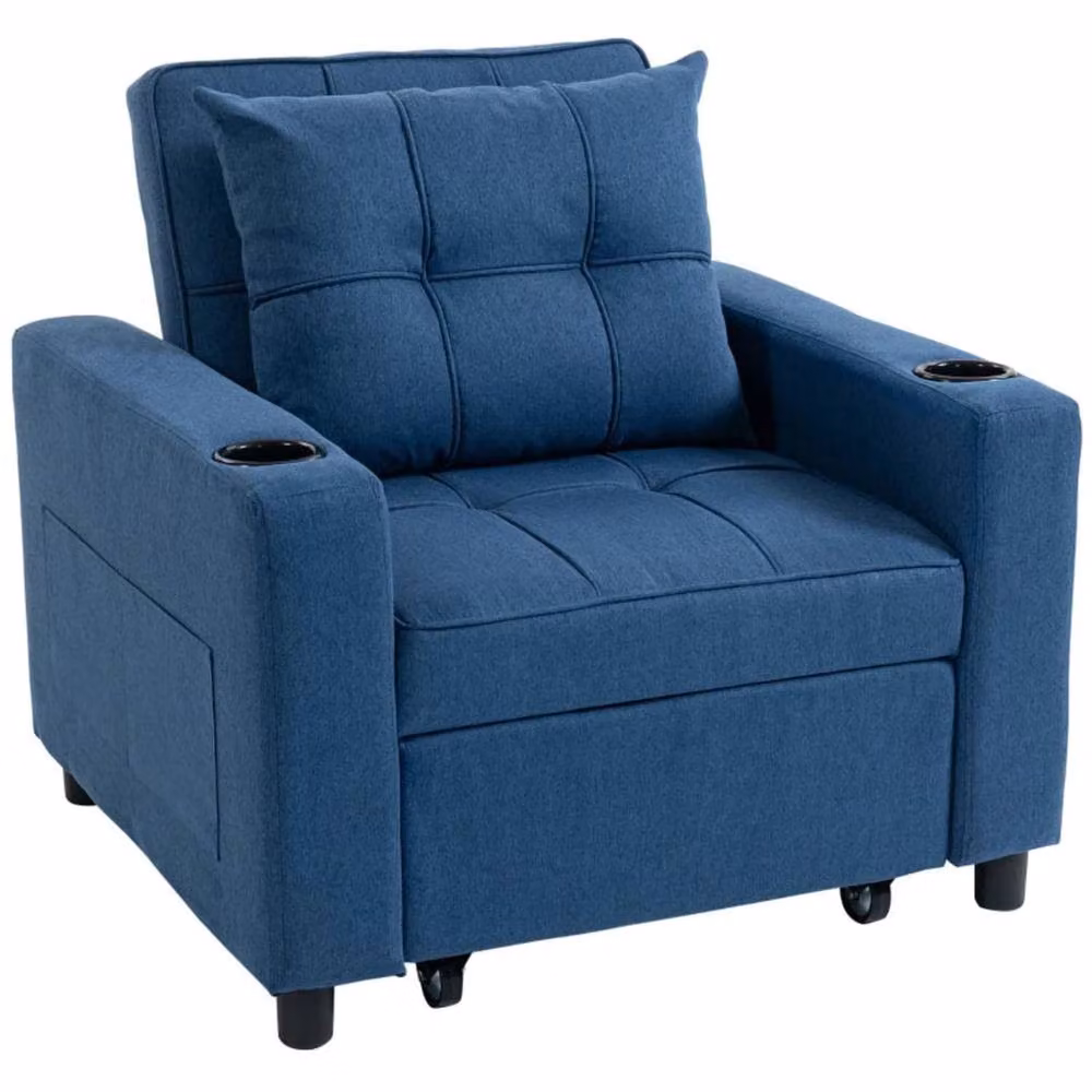 Wyld Haus Norapa 3 in 1 Convertible Single Sofa Bed in Dark Blue – 2