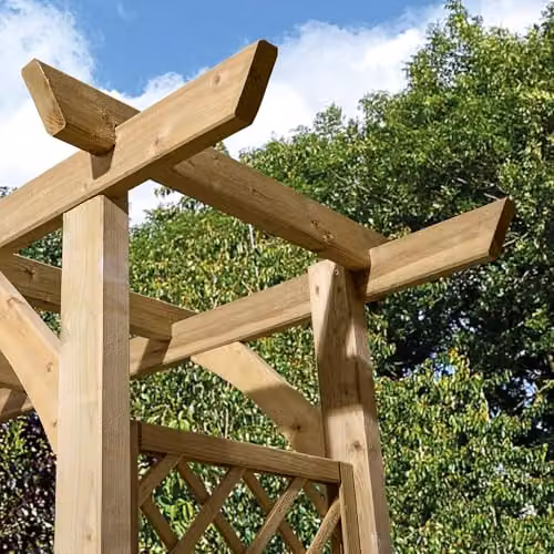 Rowlinson Broadway Arch Wooden Climbing Frame in Natural Brown – 2