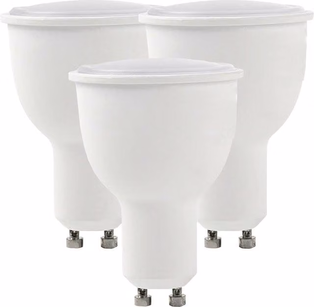 Loops 3x WiFi Colour Changing LED Light Bulbs, 4.5W GU10 Dimmable RGBW Lamp in White and Multicolour