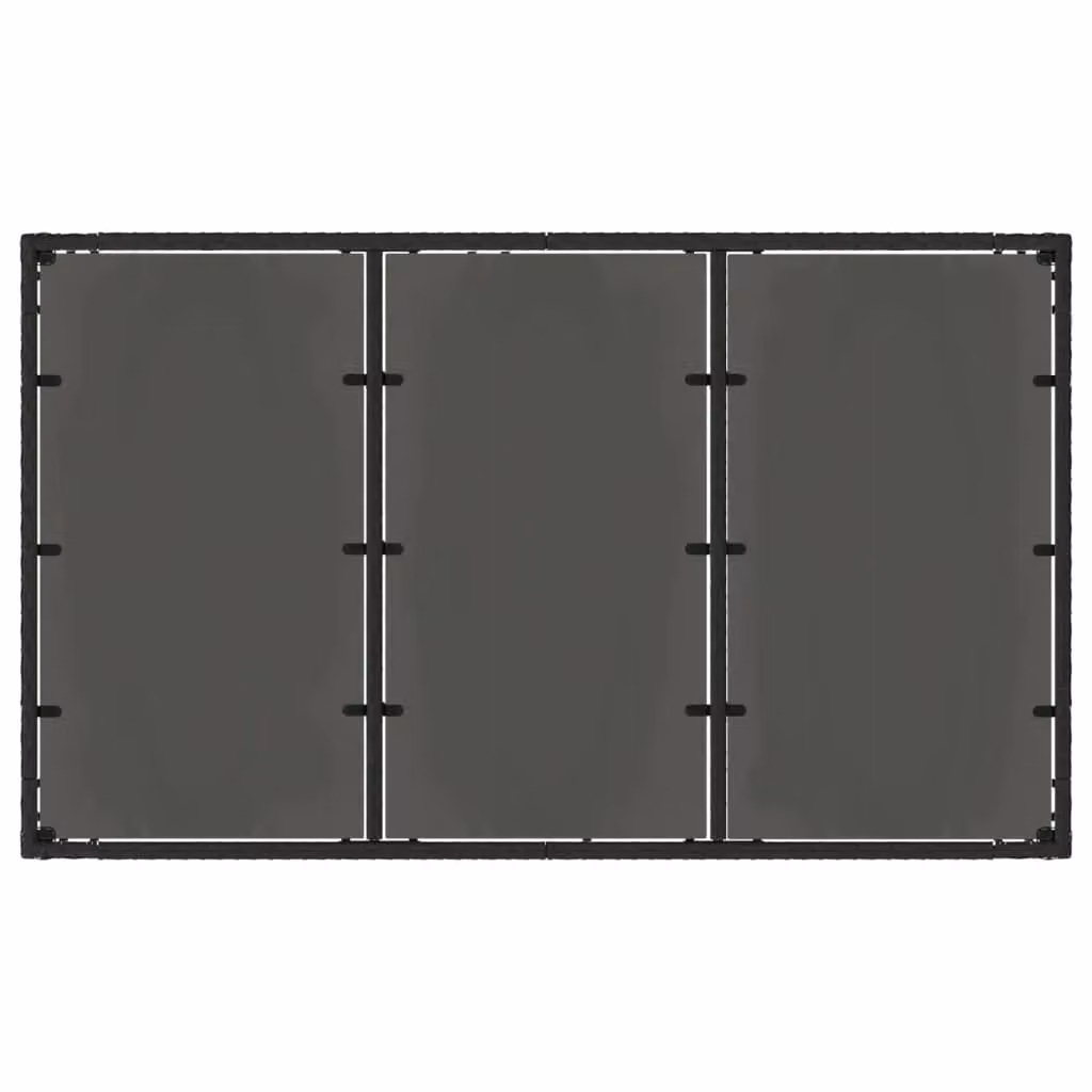 Berkfield Home Modern Poly Rattan Garden Table with Glass Top, Black, W/D/H: 150 x 90 x 75 cm – 4