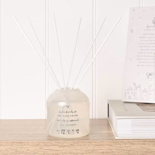 Moments Friends Make The Journey Reed Diffuser, 200ml, Clear Glass