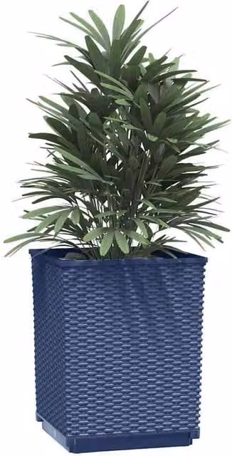 Berkfield Home Set of 2 Polypropylene Planter Tubs in Dark Grey and Dark Navy, W/D/H: 30 x 30 x 37 cm – 1