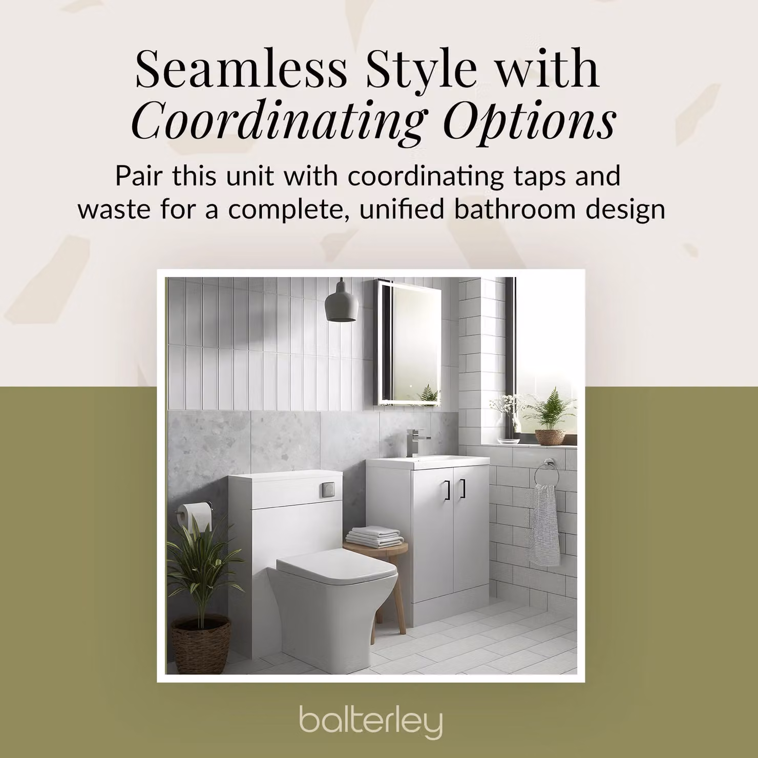 Balterley Gloss White Modern Freestanding Bathroom Vanity Basin Unit with Soft Close Hinged Doors, W: 60 cm, H: 84 cm – 3