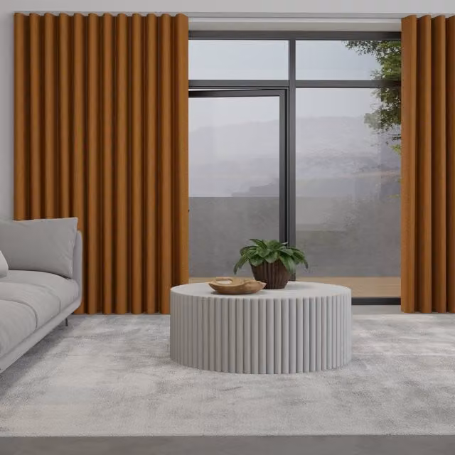 Terrys Positano Made to Measure Blackout Wave Curtain in Orange