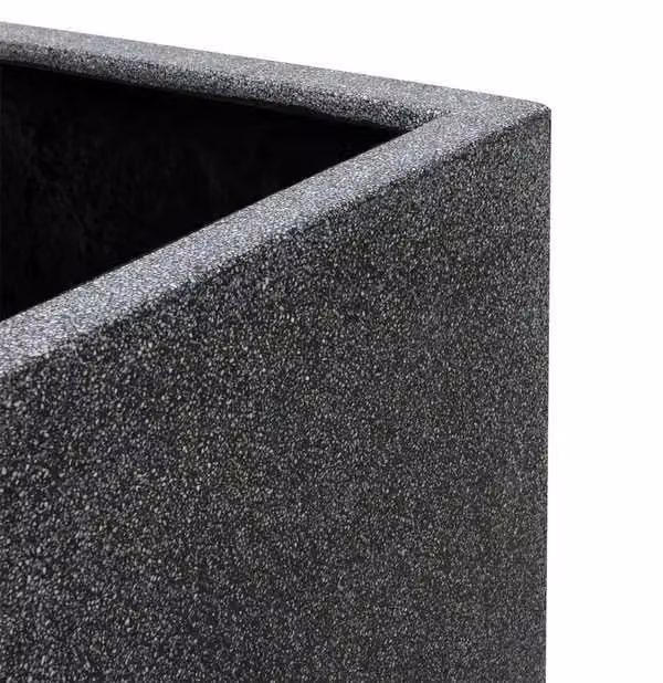 Primrose Poly Terrazzo Stone White and Grey Tall Cube Outdoor Planter 60cm – 2