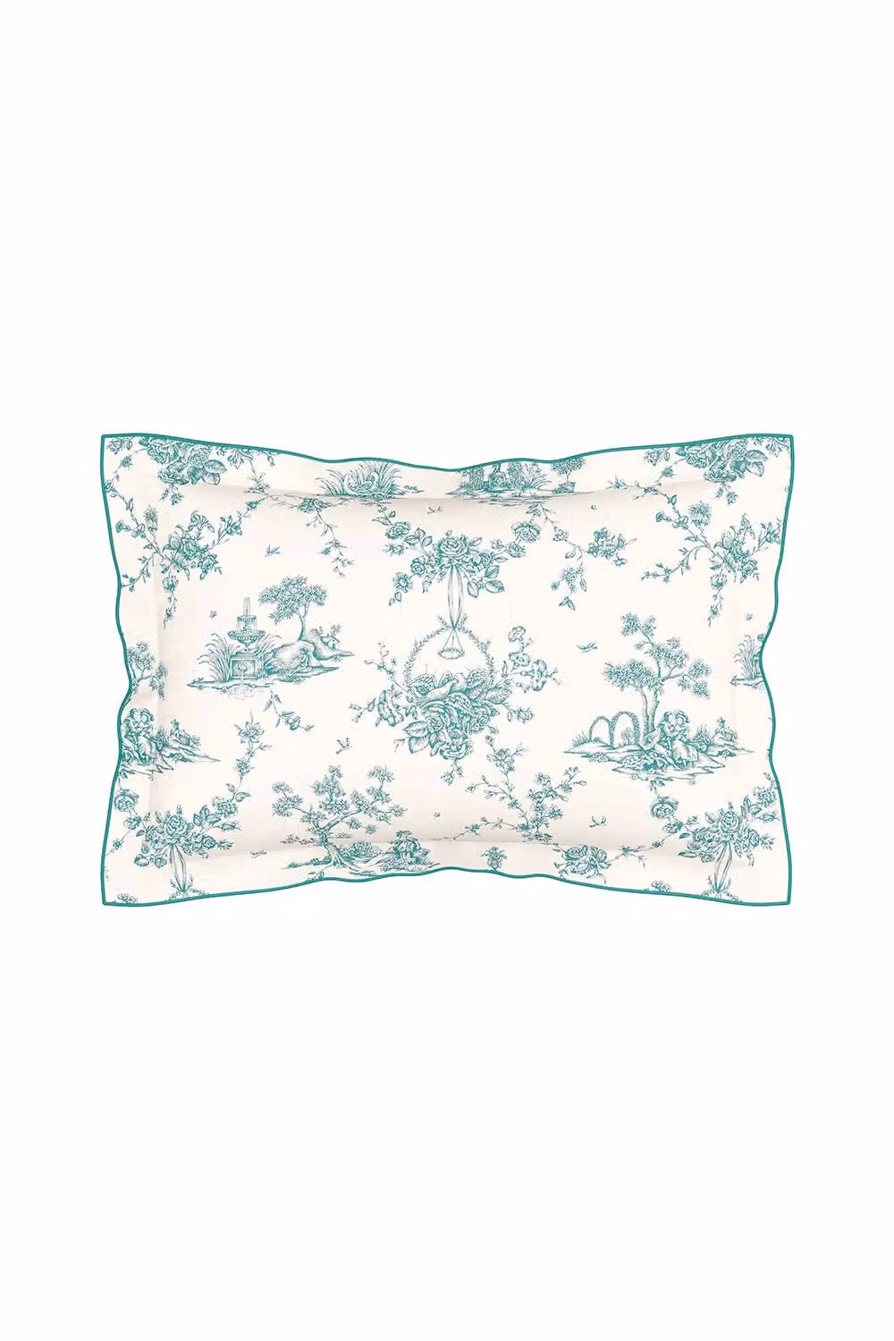 V&A Garden of Love Cotton Floral Duvet Cover and Pillowcase Set in Petrol Blue, W: 90 cm, H: 200 cm – 3