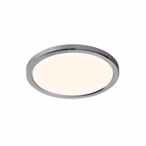 Nordlux Oja LED Ceiling Light in Chrome and Plastic, IP54 Rated for Bathrooms