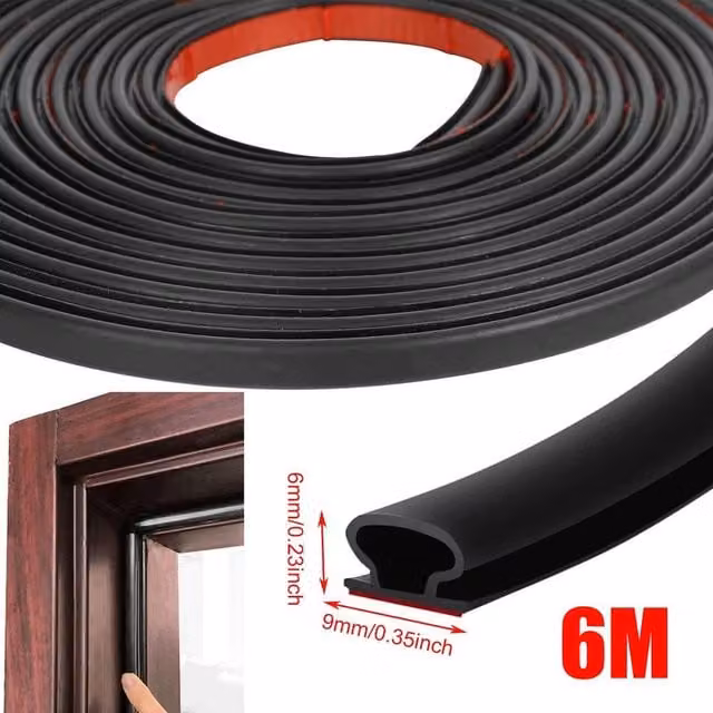 Kelvenix Self-Adhesive Waterproof Silicone Sealing Tape, Black, 6 m