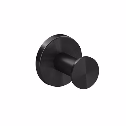 Cosmo Minimalist Wall Hook in Brushed Black Metal – 1