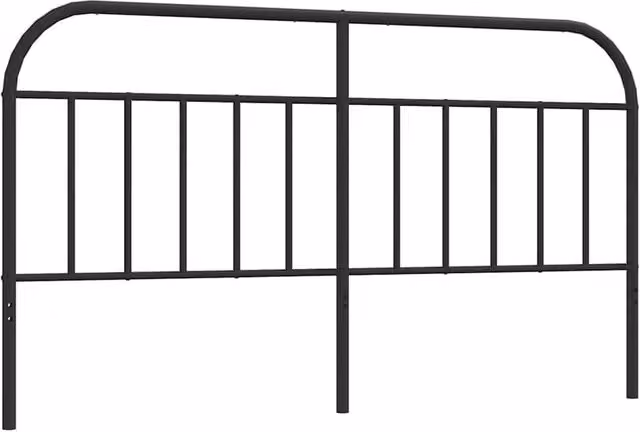 Berkfield Home Classic Metal Headboard in Black, 180 cm