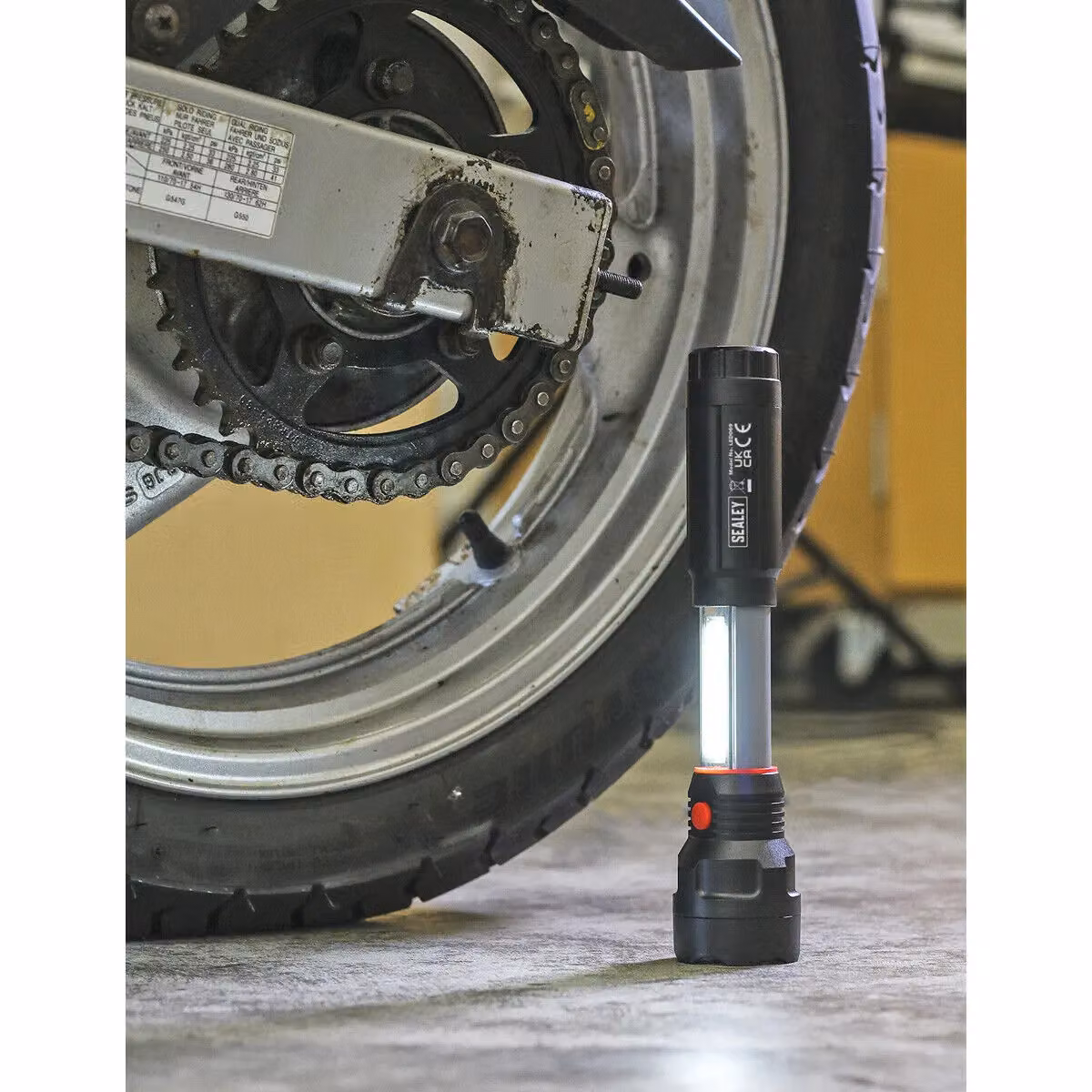 Loops Torch Inspection Light with 3W LED and 3W COB LED, Magnetic Base, Black and Multicolour – 4