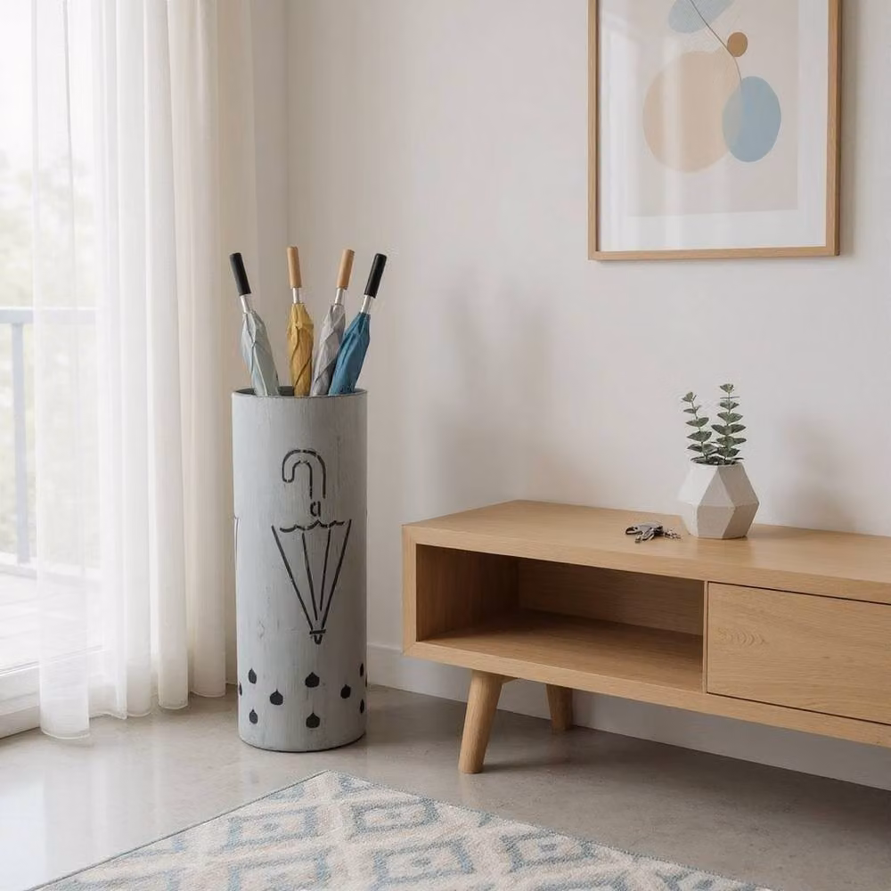 Minster Metal Umbrella Stand, Grey, W/D/H: 19 x 19 x 49 cm – 5