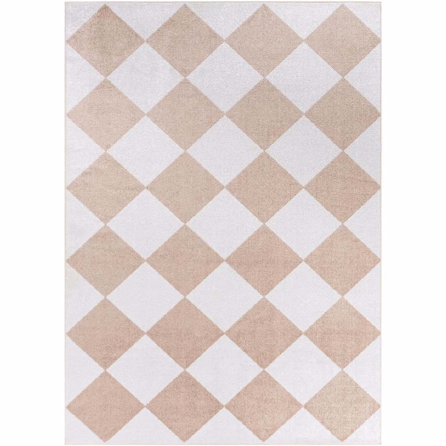 Livabliss Lilian Washable Geometric Diamond Pattern Living Room Rug in Brown, W/D/H: 160 x 215 cm – 2