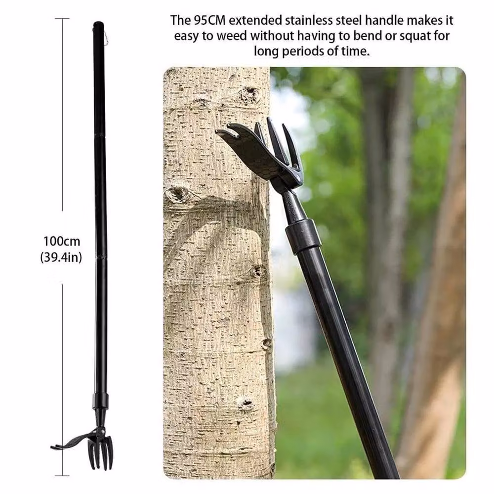 Kelvenix Manual Weeding Machine Pulling Claw Gardening Tool in Black, 20g – 2