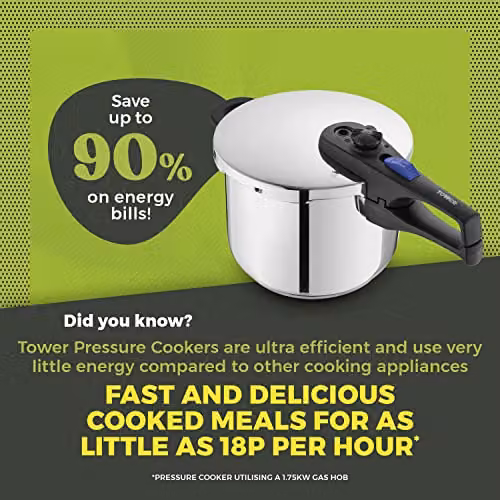 Tower Express Pressure Cooker in Silver – 5