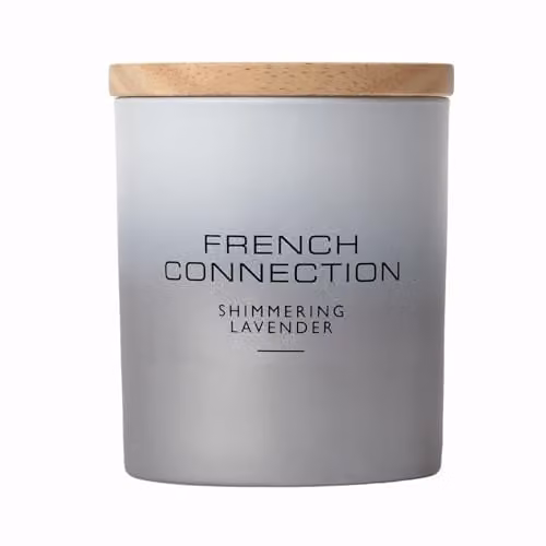 French Connection Ombre Collection Scented Jar Candle in Brown, Purple and Grey with Shea Butter Wax